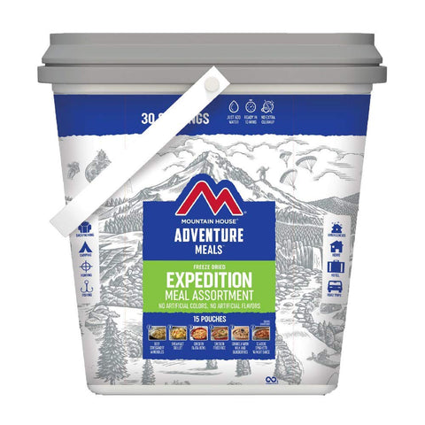 Freeze Dried Backpacking & Camping Food 15 Pouches - Expedition Bucket