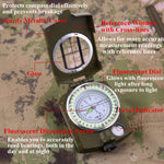 Military Lensatic Sighting Compass with Carrying Bag