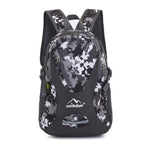 Hiking Backpack 25L Capacity Black Camouflage