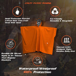 Emergency Blanket & Rain Poncho 4 Pack (Orange)