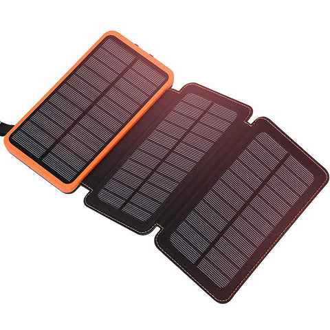 Portable Solar Charger with 3 Foldable Solar Panels