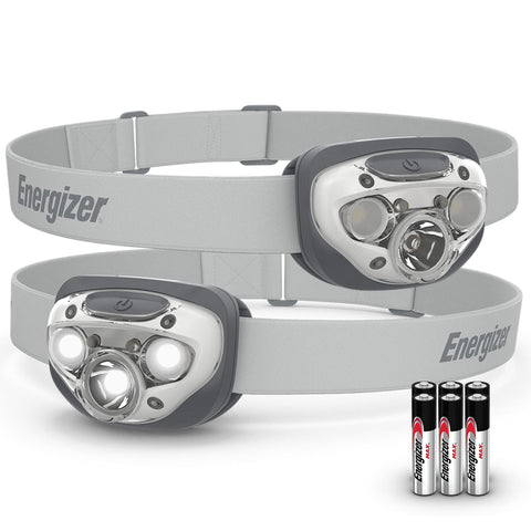 LED Headlamp Flashlight, Batteries Included Gray (2-pack)