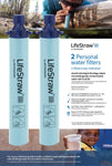 LifeStraw Personal Water Filter  2 Pack Blue