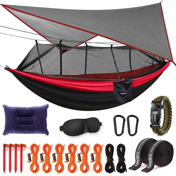 Hammock with mosquito net and rain fly best sale